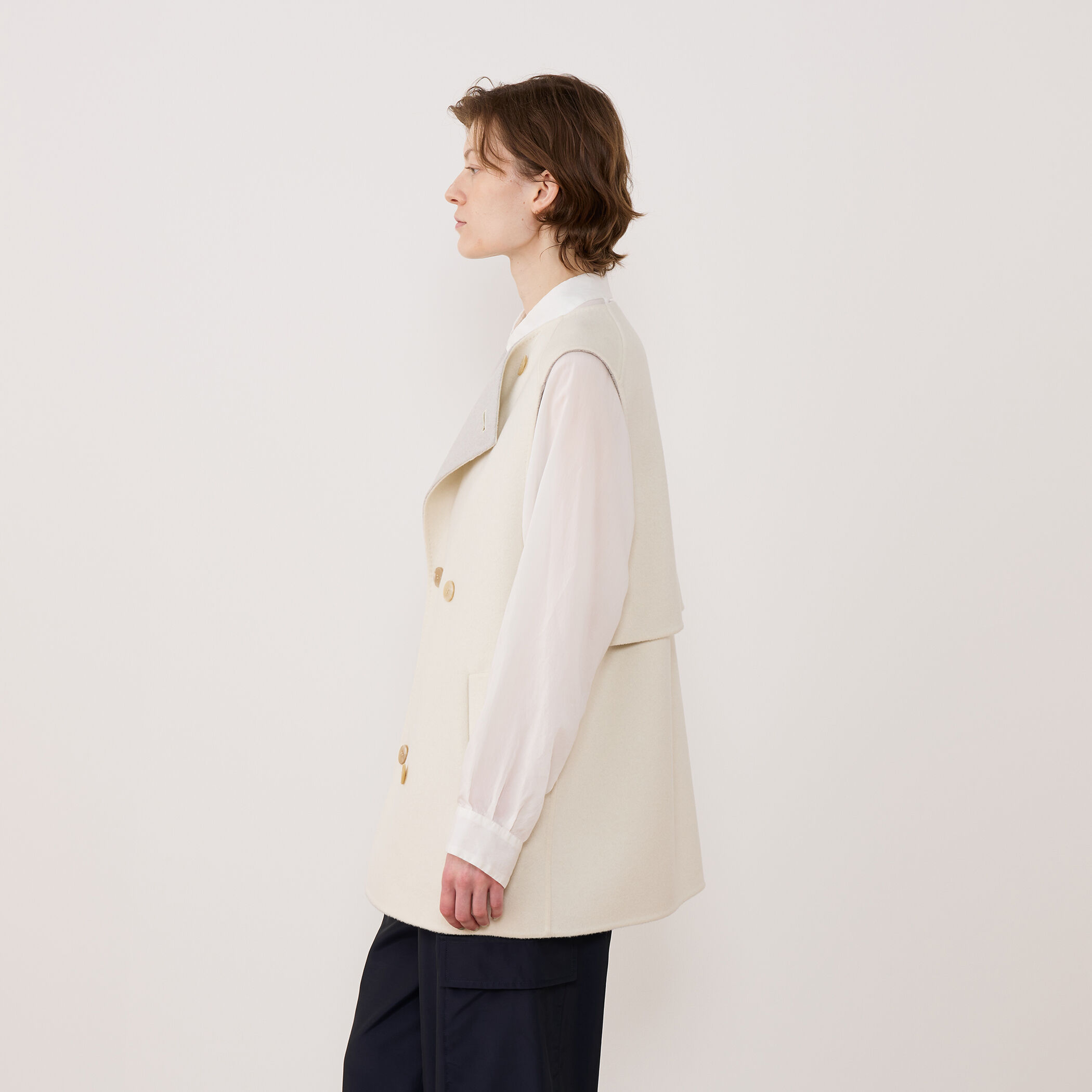 ウールダブルフェイス トレンチベスト｜トゥモローランド 公式通販