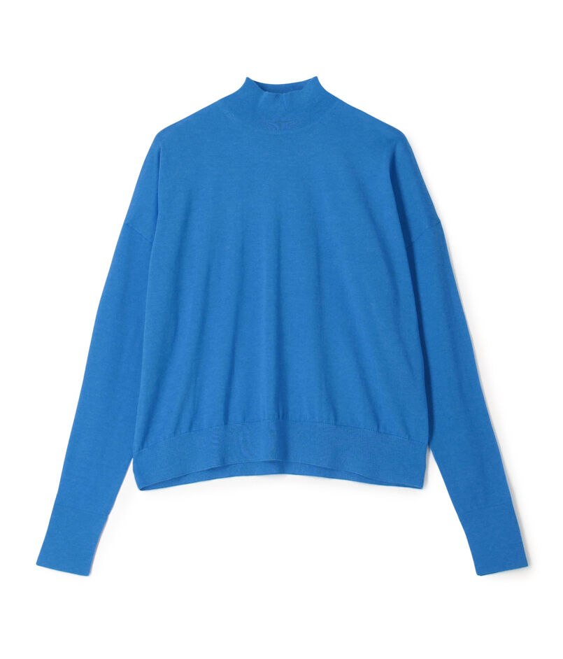 カシミヤシルク モックネックプルオーバー