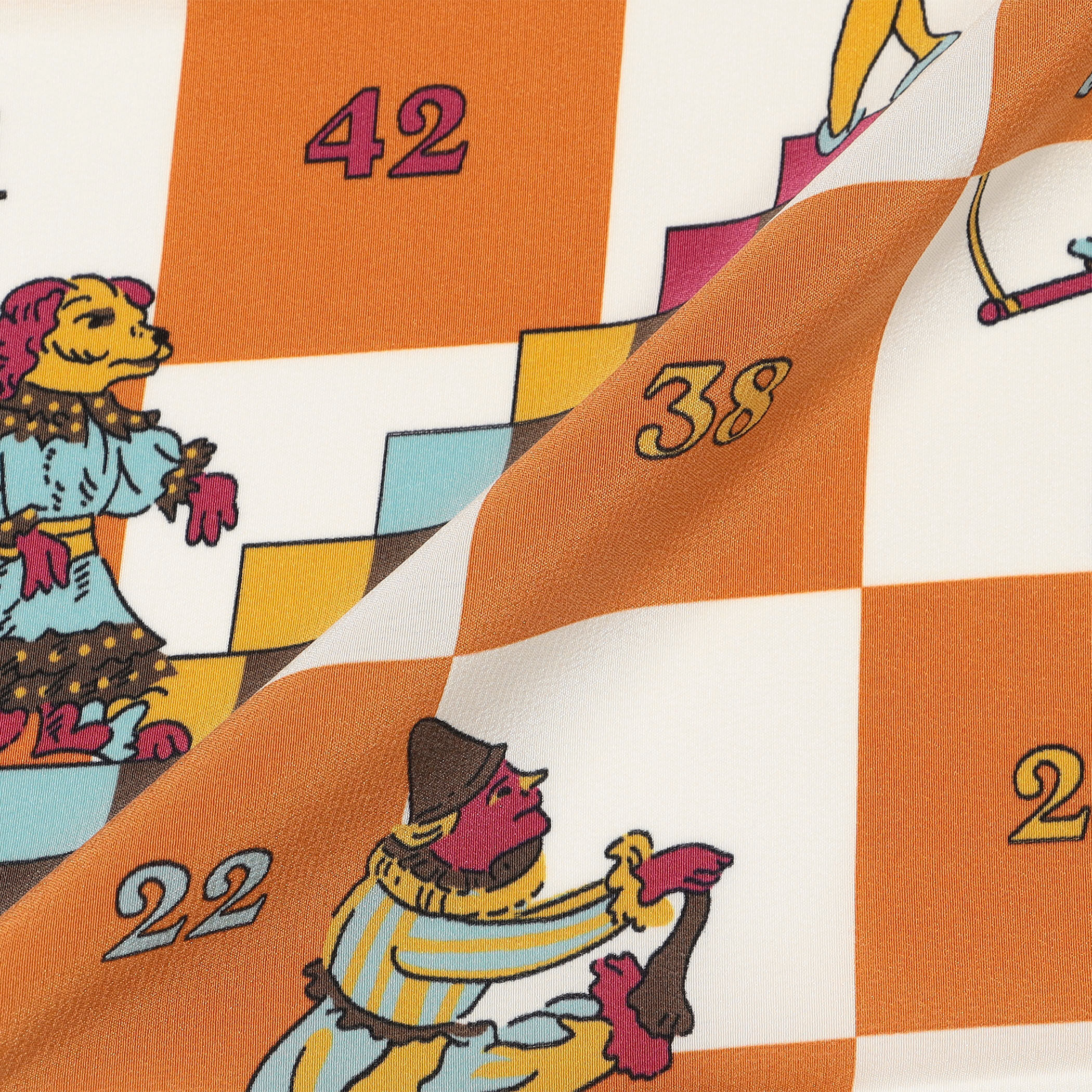 Drake's SNAKES AND LADDERS PRINT BANDANA シルクプリントスカーフ