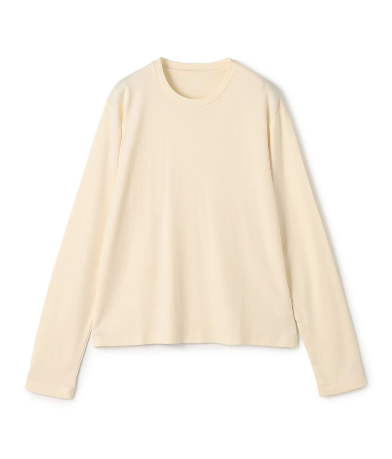 コットンカシミヤジャージー クルーネックプルオーバー
