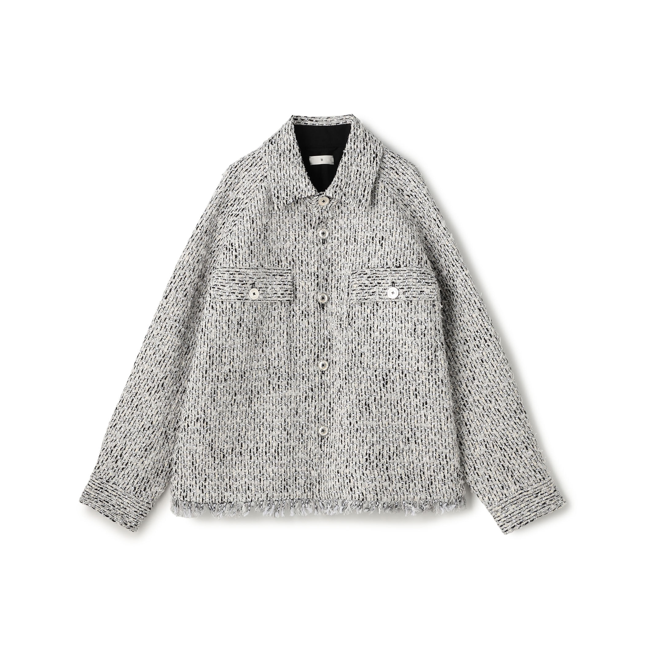 モノトーンツイード オーバーサイズカバーオール｜トゥモローランド