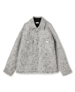 モノトーンツイード オーバーサイズカバーオール