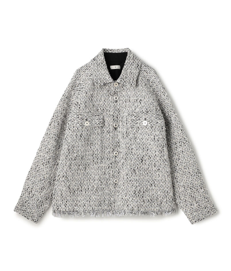 モノトーンツイード オーバーサイズカバーオール