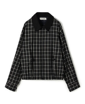 edition pourell Super 120'sトロチェック コットンカラーブルゾン