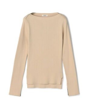 コットンリブ ボートネックプルオーバー