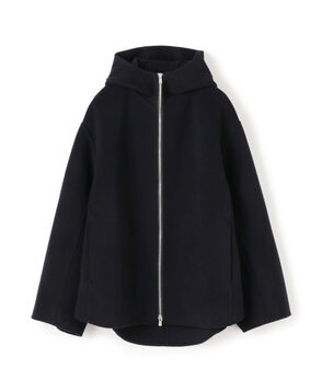 ウールカシミヤダブルフェイス フーデッドショートコート