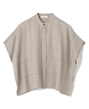 【一部WEB先行予約】フレンチリネン スタンドカラーシャツ