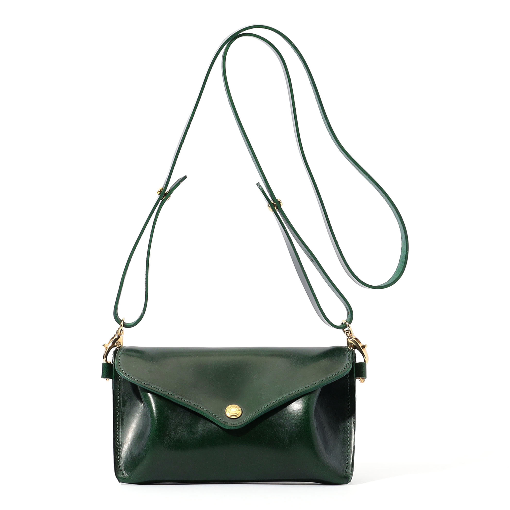 ルッケット ミニアトゥーラ/シャンパングリーン 別注】GLENROYAL MEDIUM PURSE WITH STRAP ブライドルレザー