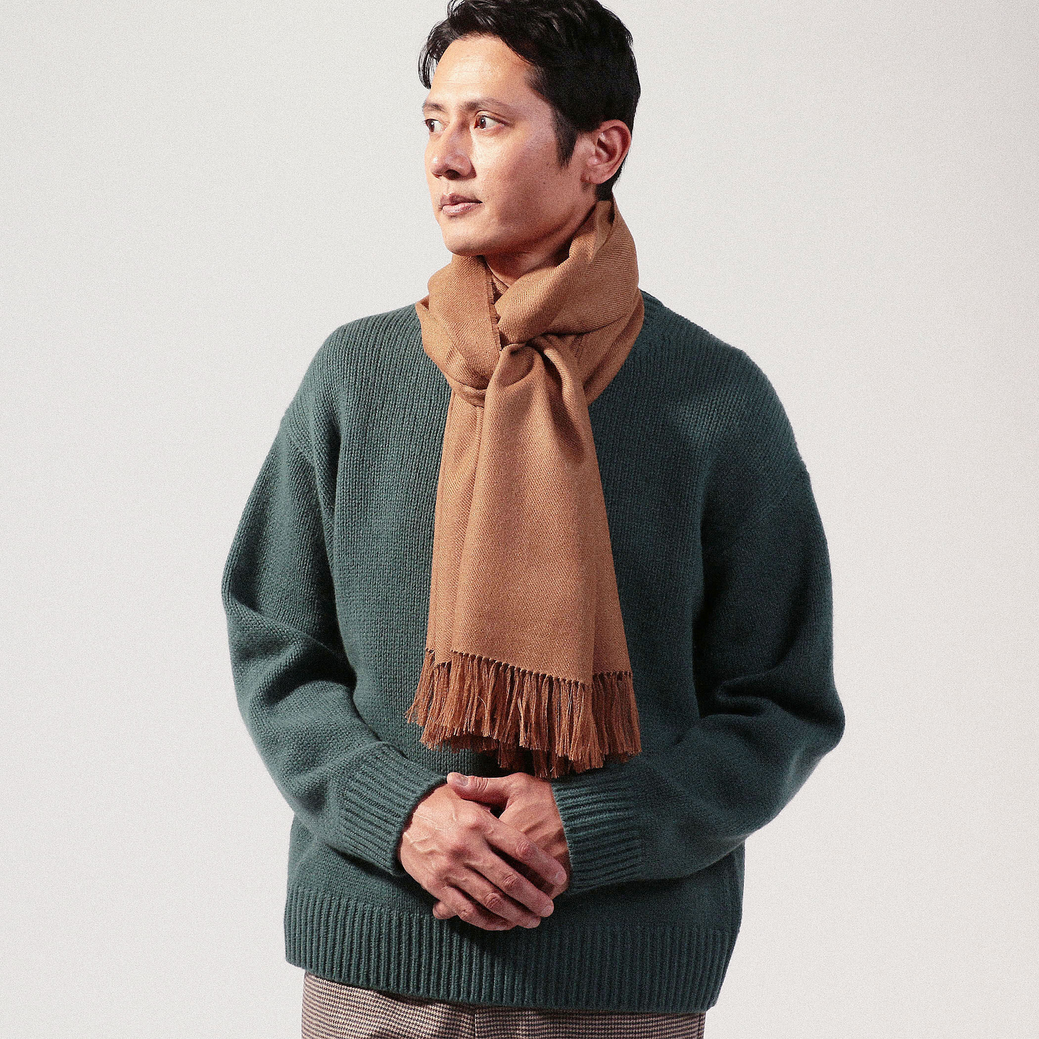 THE INOUE BROTHERS Non Brushed Large Stole アルパカ