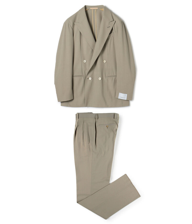 CARUSO ウール ダブルブレステッド4Bスーツ