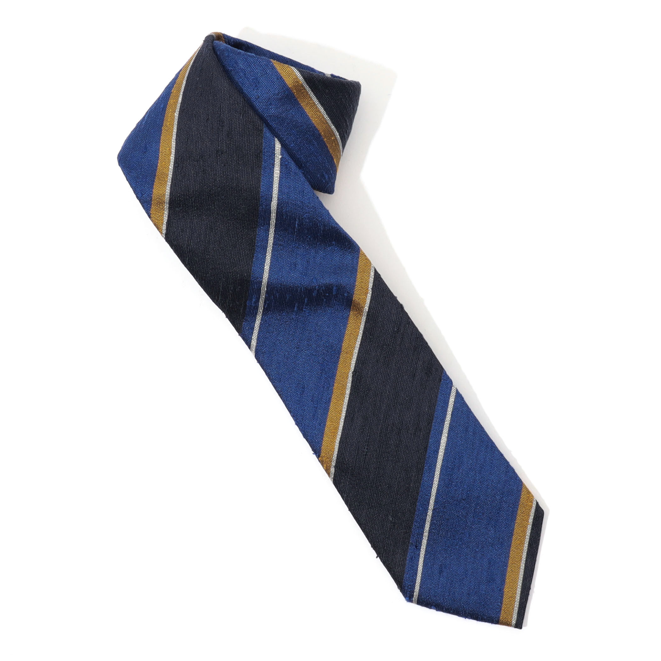 STEFANO BIGI シルクシャンタン レジメンタルネクタイ