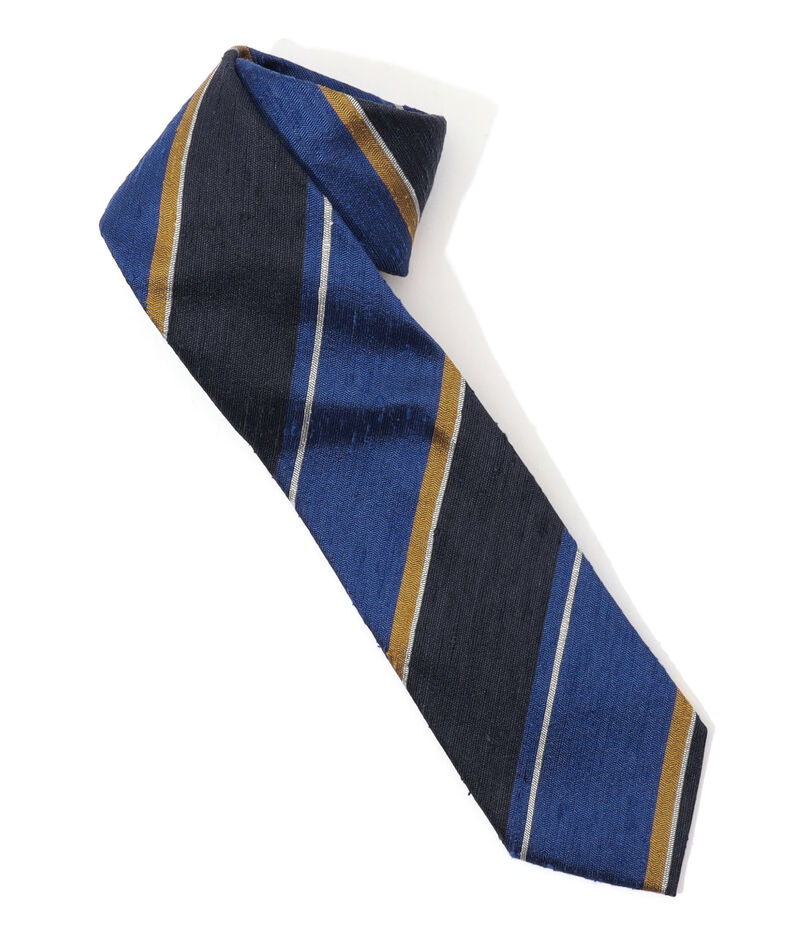 STEFANO BIGI シルクシャンタン レジメンタルネクタイ