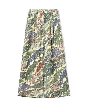 シルクツイル FLOWER RIVERプリント 2タックワイドパンツ
