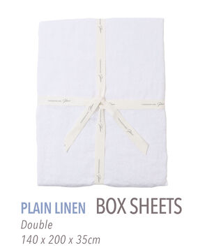プレーンリネン ボックスシーツ（ダブル）
