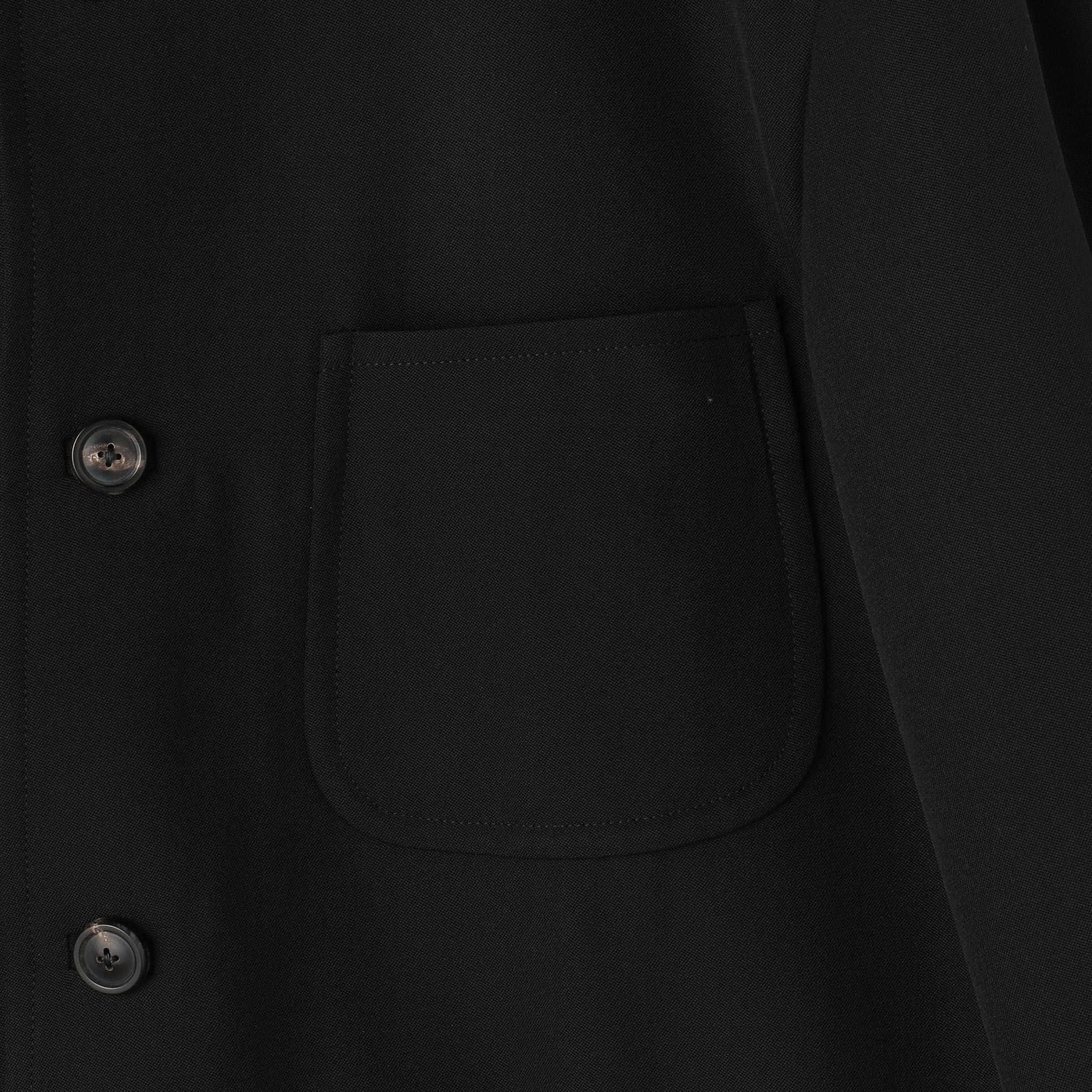 ウール カラーレスチョアジャケット DORMEUIL BARATHEA