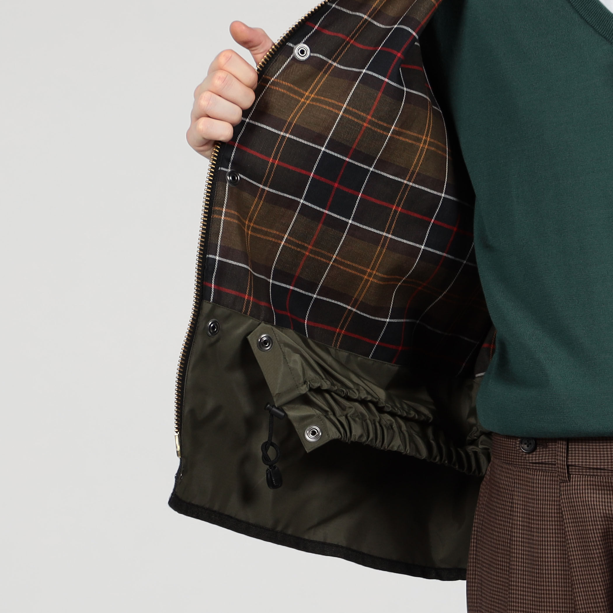 別注】Barbour TRASPORT ウールブルゾン DORMEIUL｜トゥモローランド