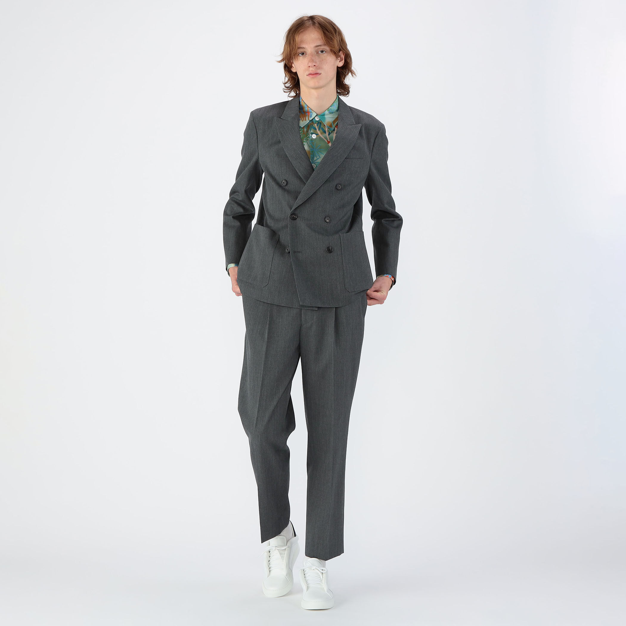 CABaN ライトウールギャバジン ダブルブレストジャケット