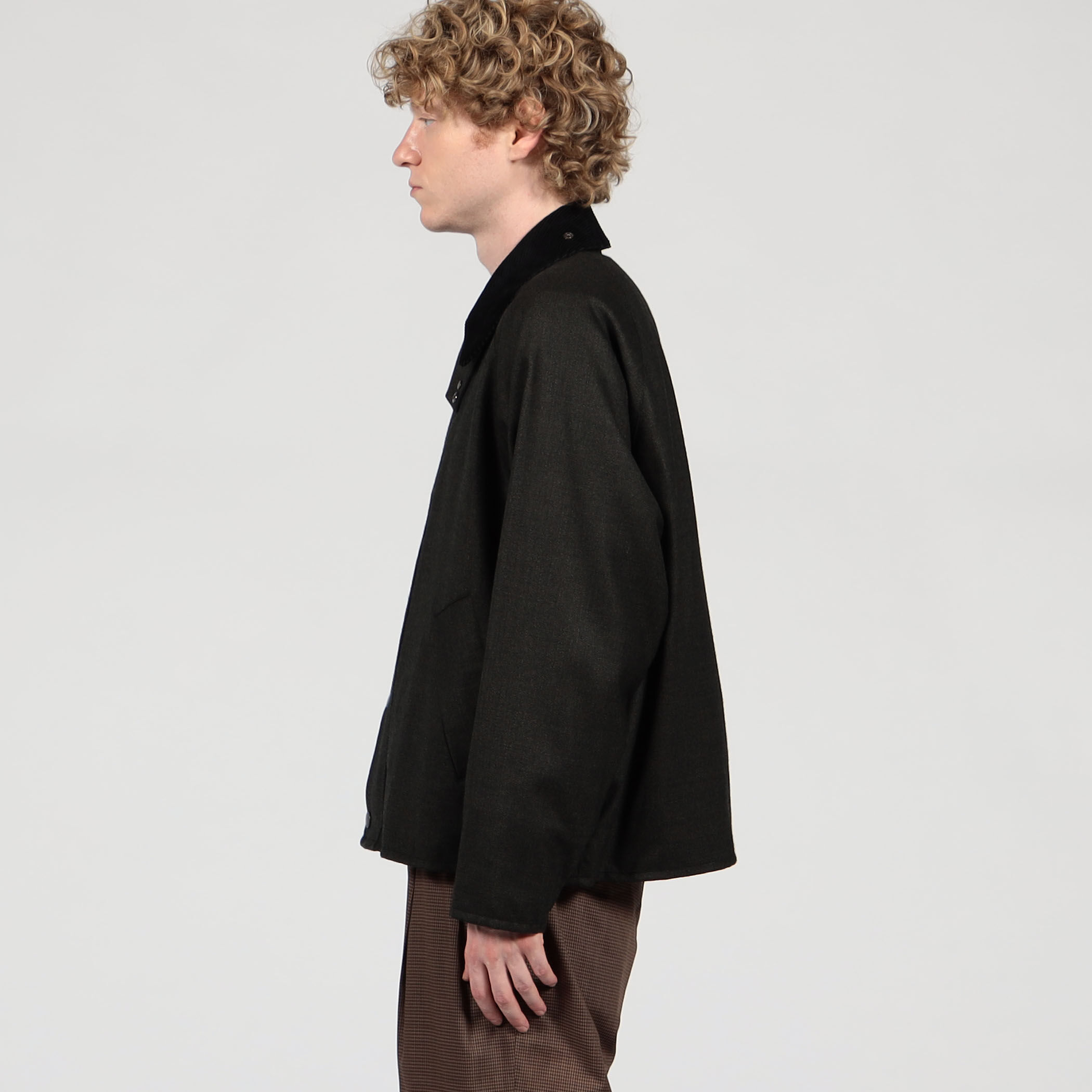 別注】Barbour TRASPORT ウールブルゾン DORMEIUL｜トゥモローランド