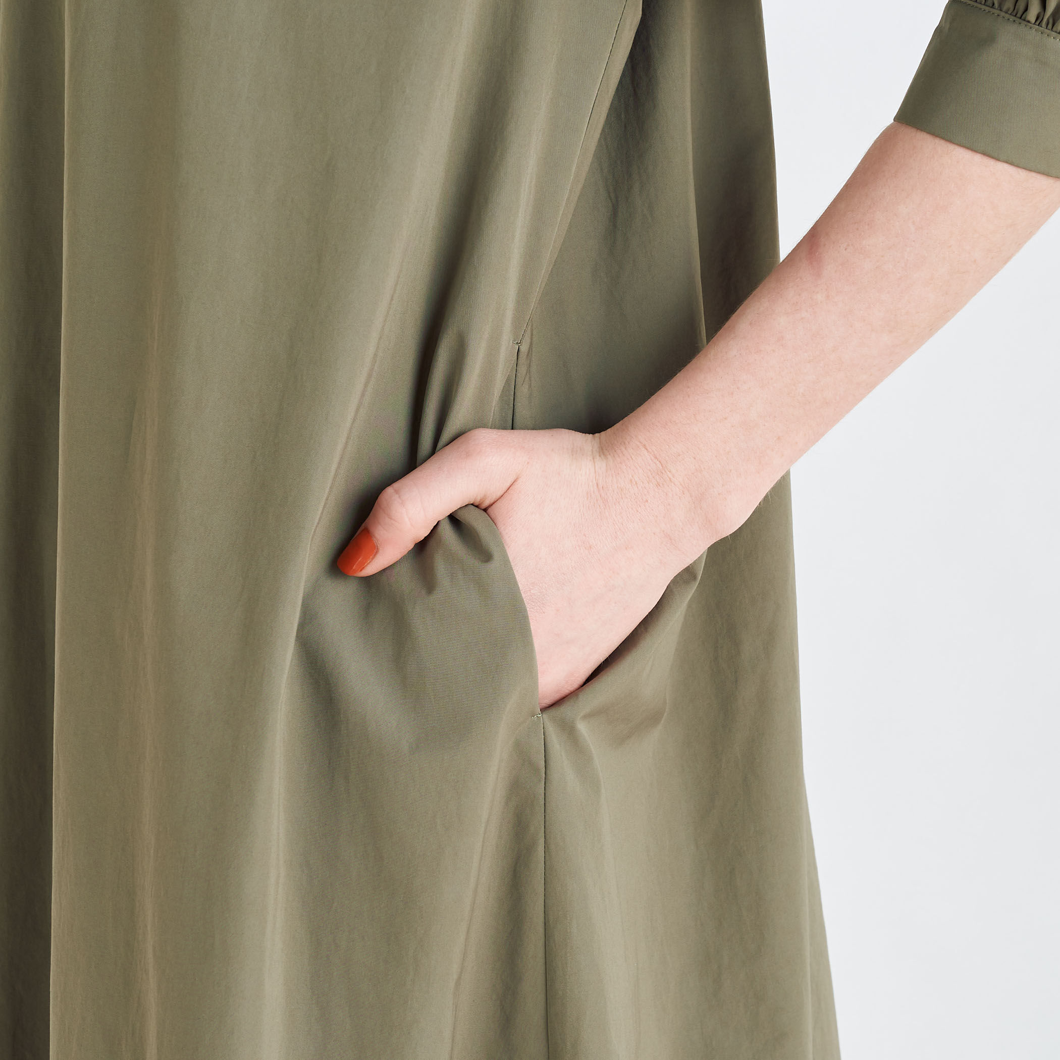 もんたオリーブ36サイズロング Oxford Khadi Dolman One-piece – マザーハウス 公式サイト