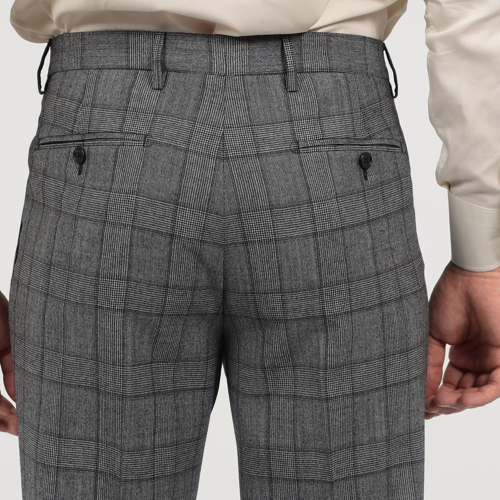 別注】TAGLIATORE ウールサキソニーチェック シングルブレステッド2B