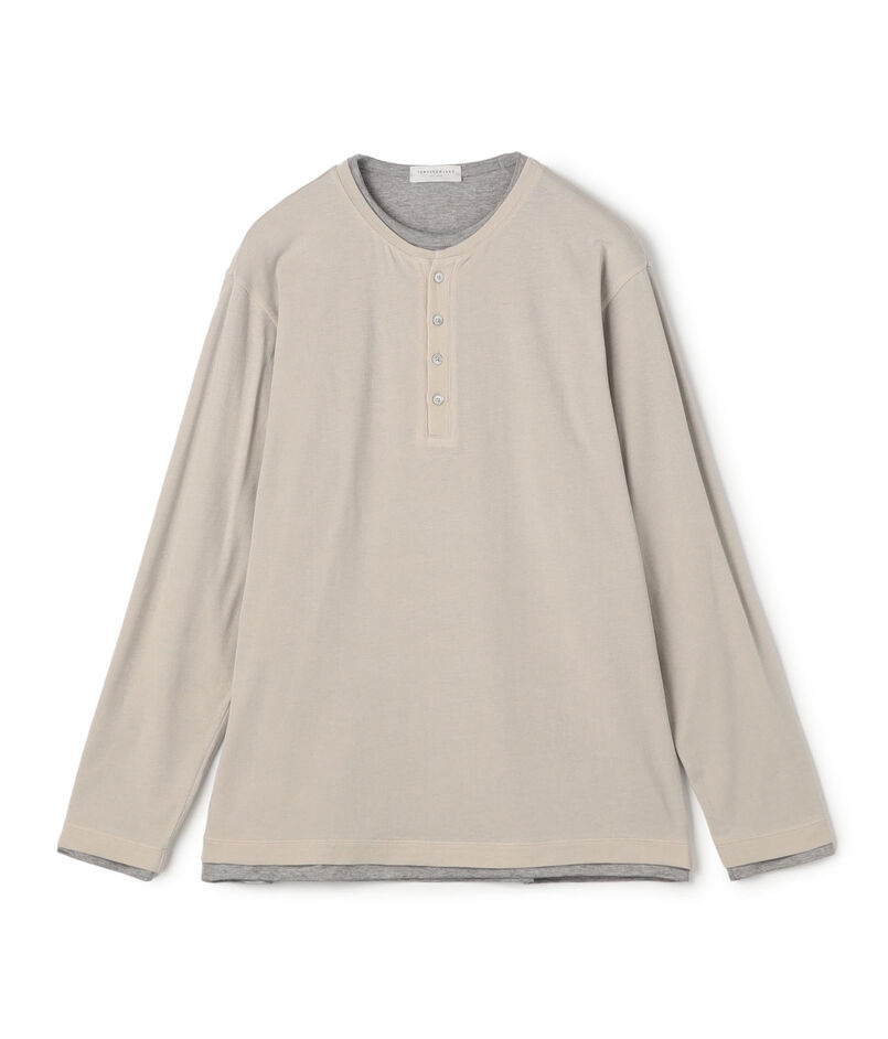 ストレッチ天竺 レイヤードカットソー