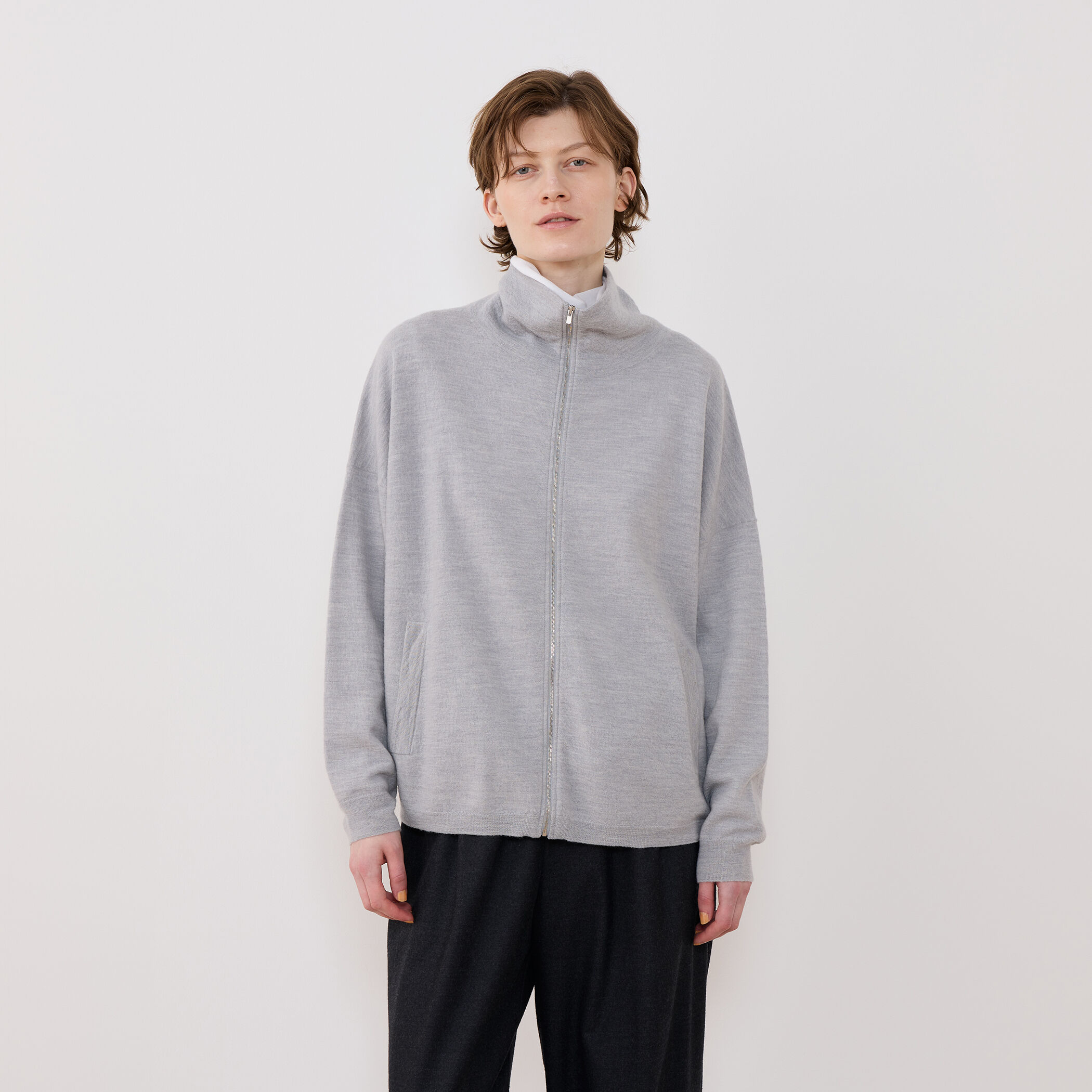 ボイルドウール ジップアップカーディガン｜トゥモローランド 公式通販