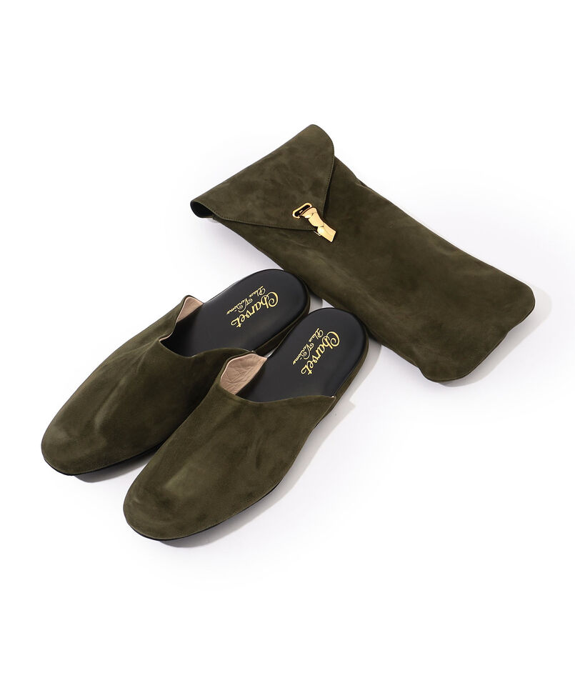 Charvet ゴートスエード スリッパー