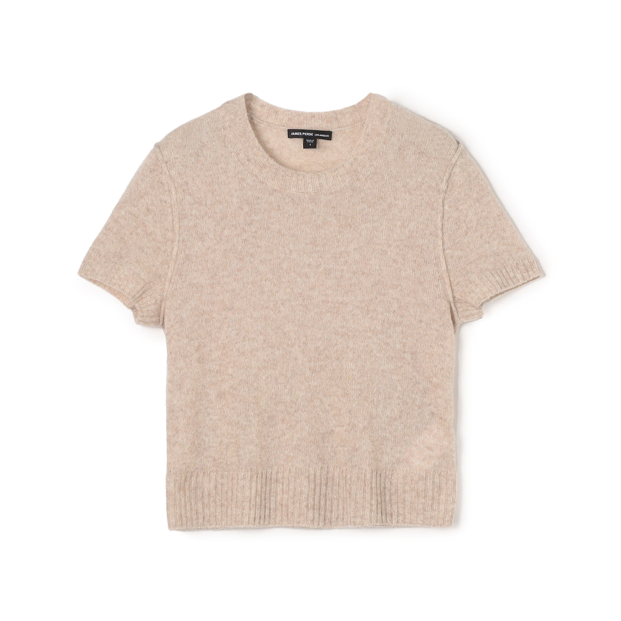 ソフトフェザーウェイト カシミヤ ハーフスリーブニット WOKC3186