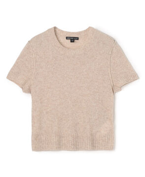 ソフトフェザーウェイト カシミヤ ハーフスリーブニット WOKC3186