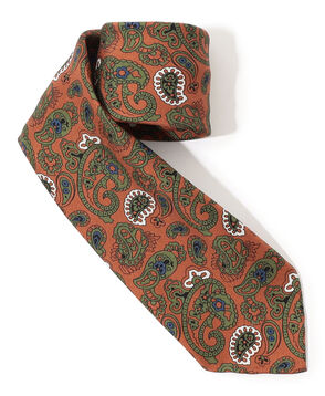 TOMORROWLAND MADE IN ITALY シルクプリント ペイズリー柄ネクタイ
