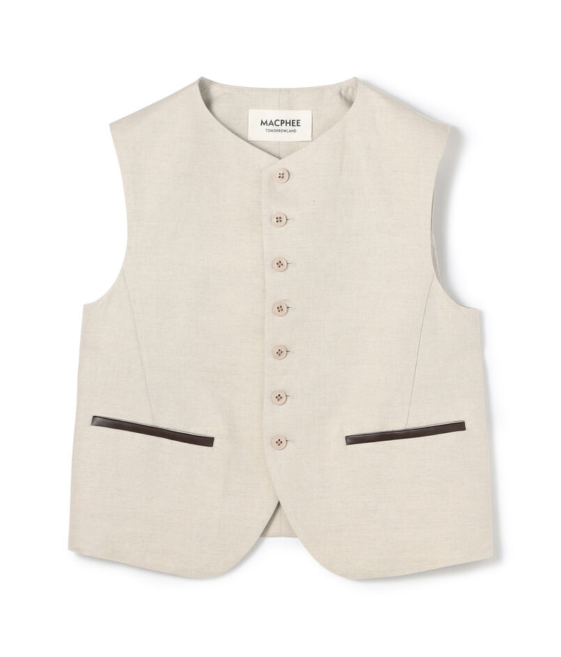 タイニーヘリンボーン コンパクトジレ