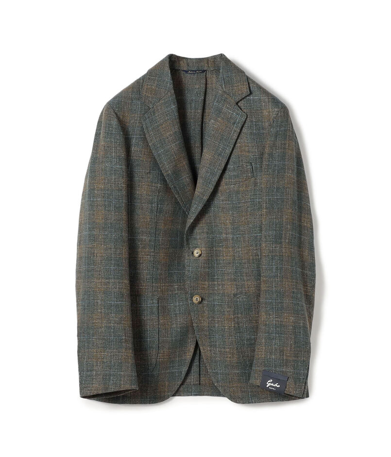 GABO ウールリネン シングルブレステッド2Bジャケット