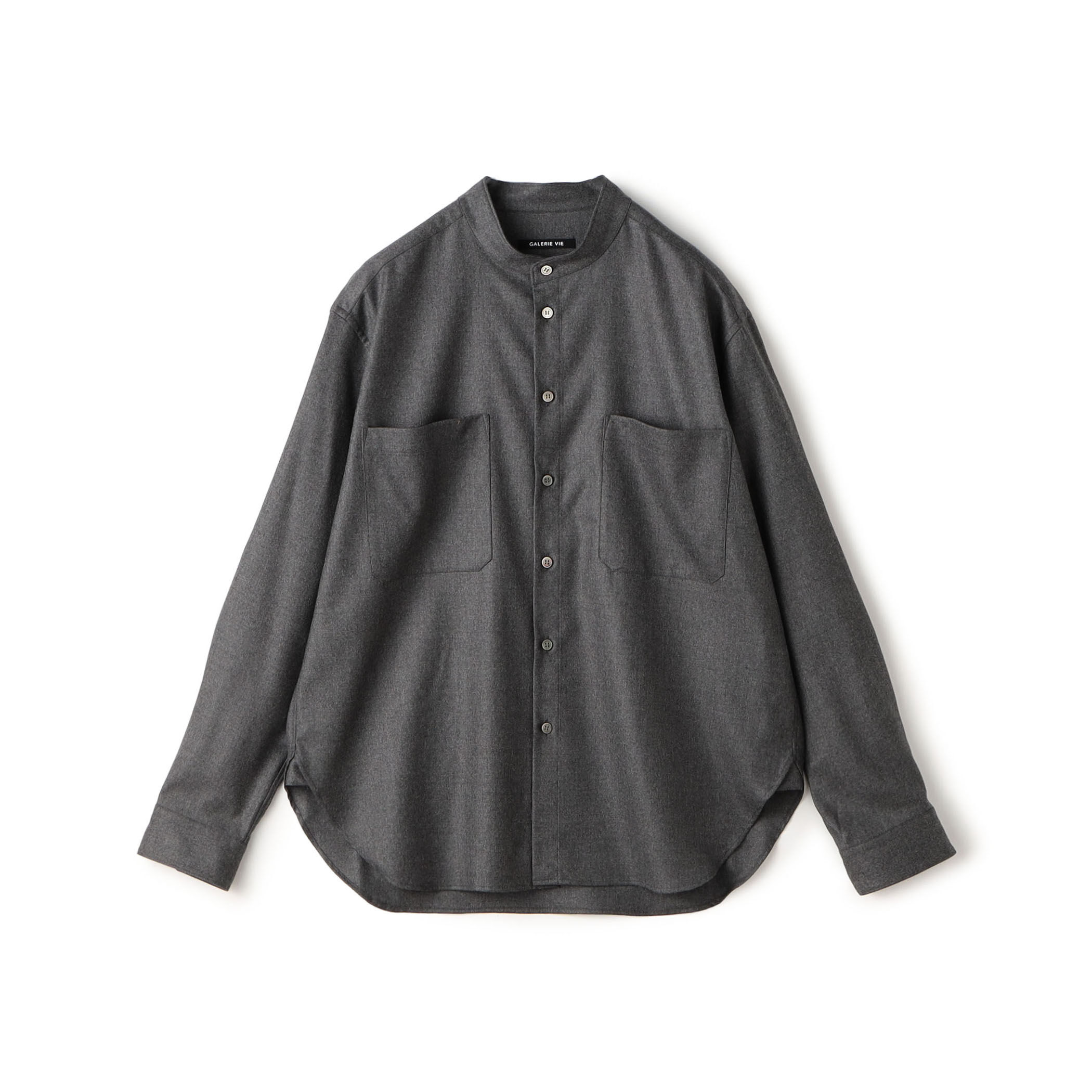 ライトフラノストレッチ スタンドカラーシャツ