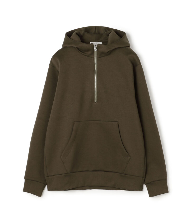 ■スビンコットン ダンボール ハーフジップ パーカ