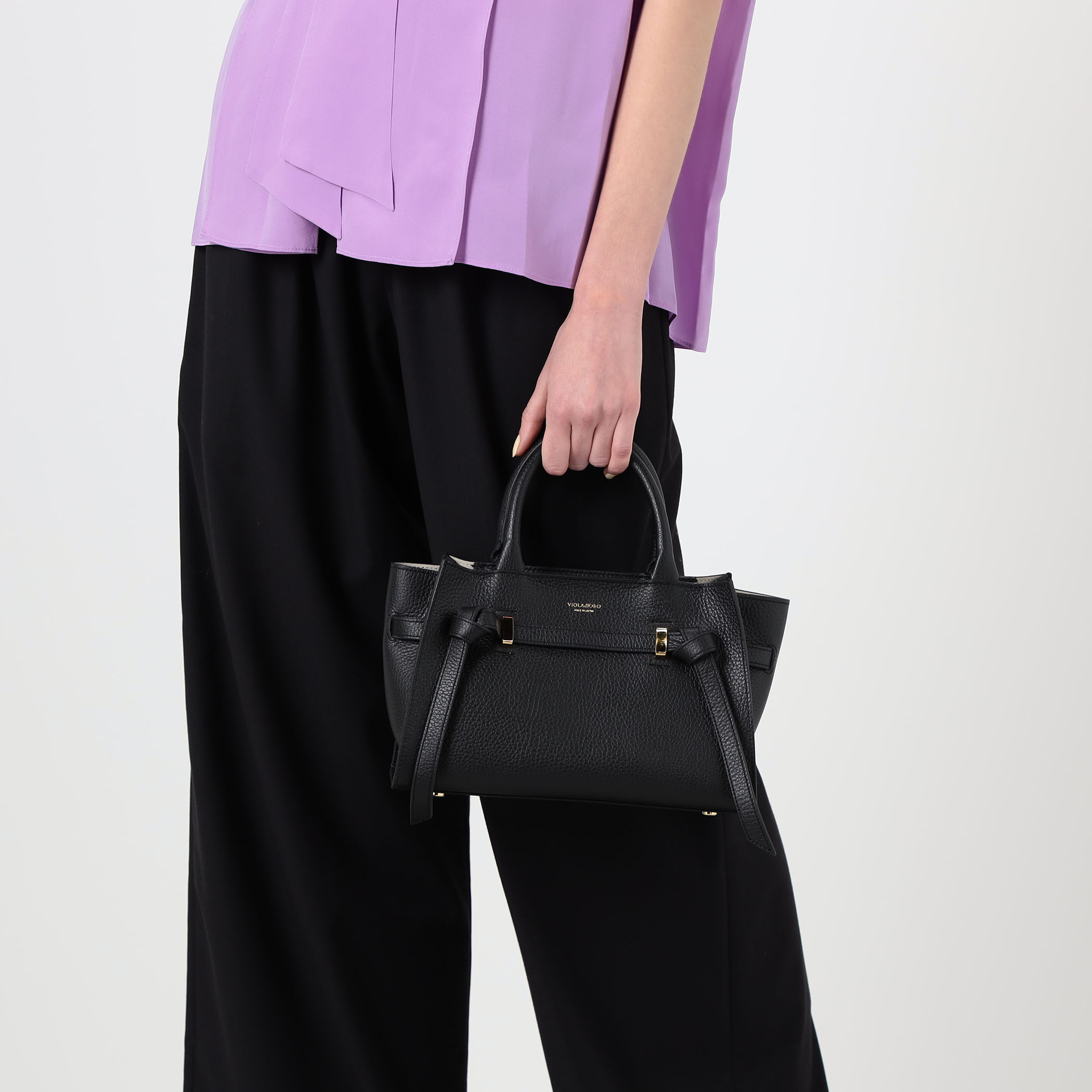 VIOLAd'ORO イタリアンWフェイスレザーミニトートバッグ