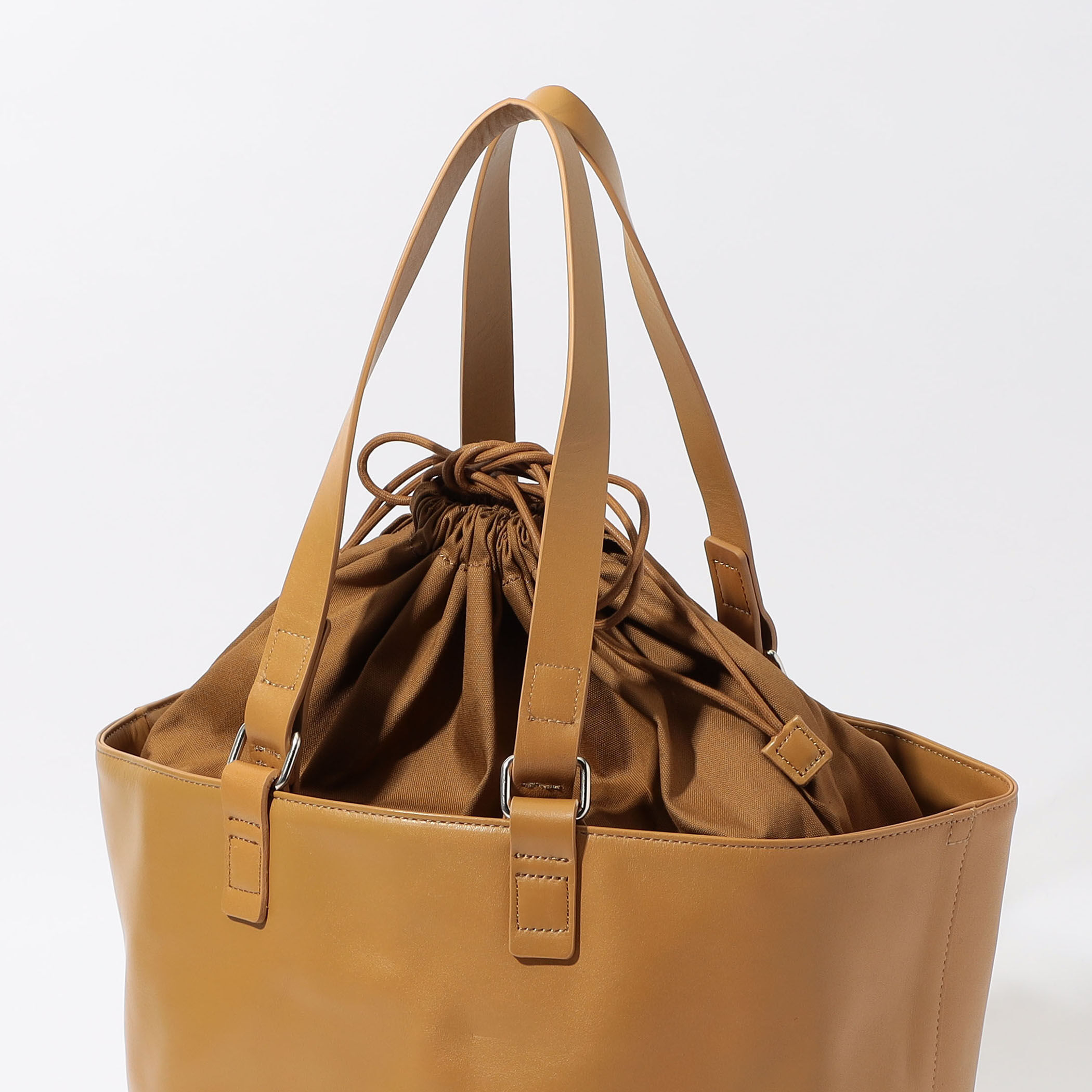 Backet Baggage H&S leather basket Large トートバッグ ...