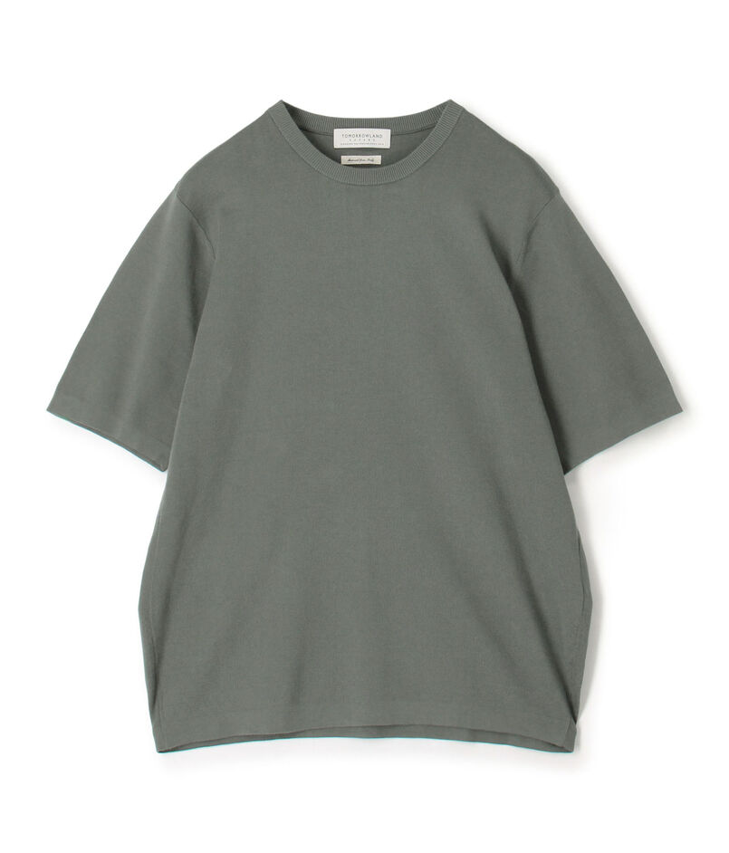 TOMORROWLAND tricot シーアイランドコットン ハーフスリーブクルーネックニット