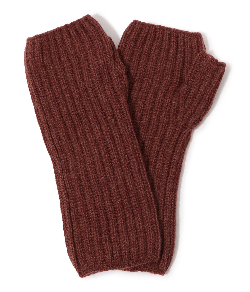 Johnstons of Elgin カシミヤ リブニットグローブ