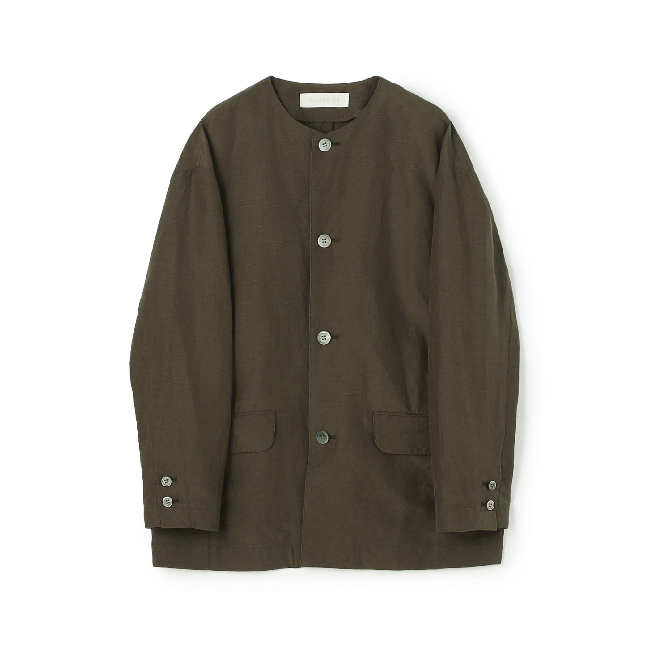 unknown / ノーカラージャケット シルク オーバーサイズ デザイン古着 CLOCHE 】ダンボールノーカラージャケット | valance 福井｜レディース