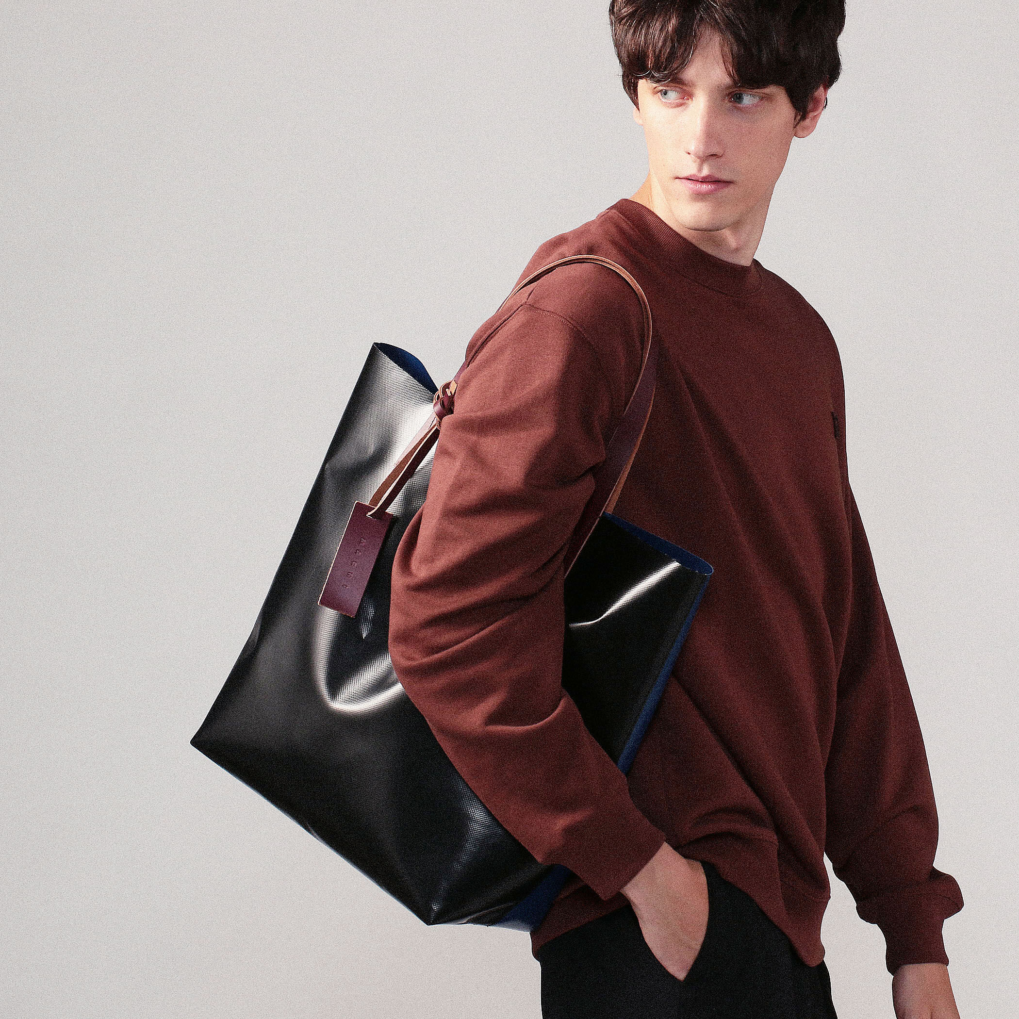 MARNI PVCレザートートバッグ MARNI PVC バイカラートートバッグ｜トゥモローランド 公式通販