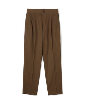 コットンカルゼ バックベルト ペグトップスラックス SOLBIATI