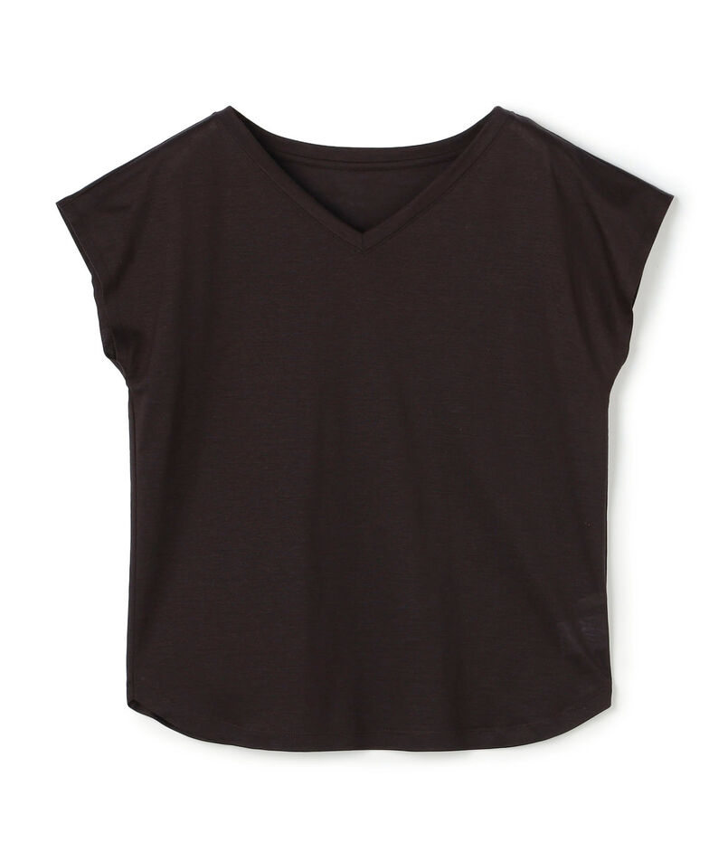 【WEB先行予約】シルキーコンパクトジャージー Vネックプルオーバー