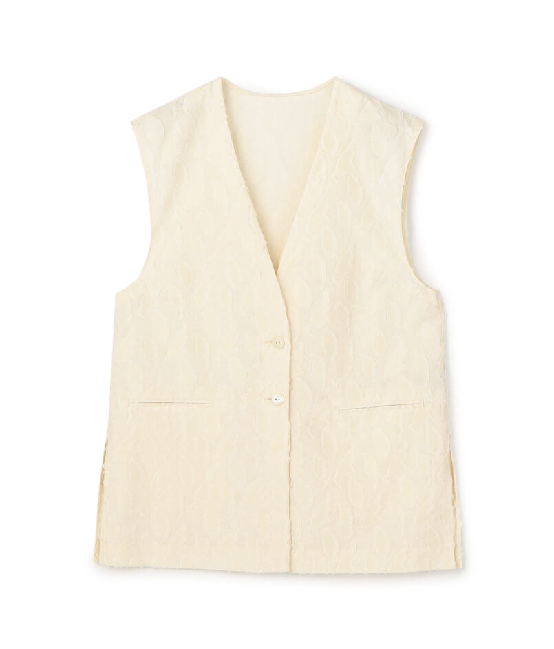 シャイニーカットジャカード Vカラージレ