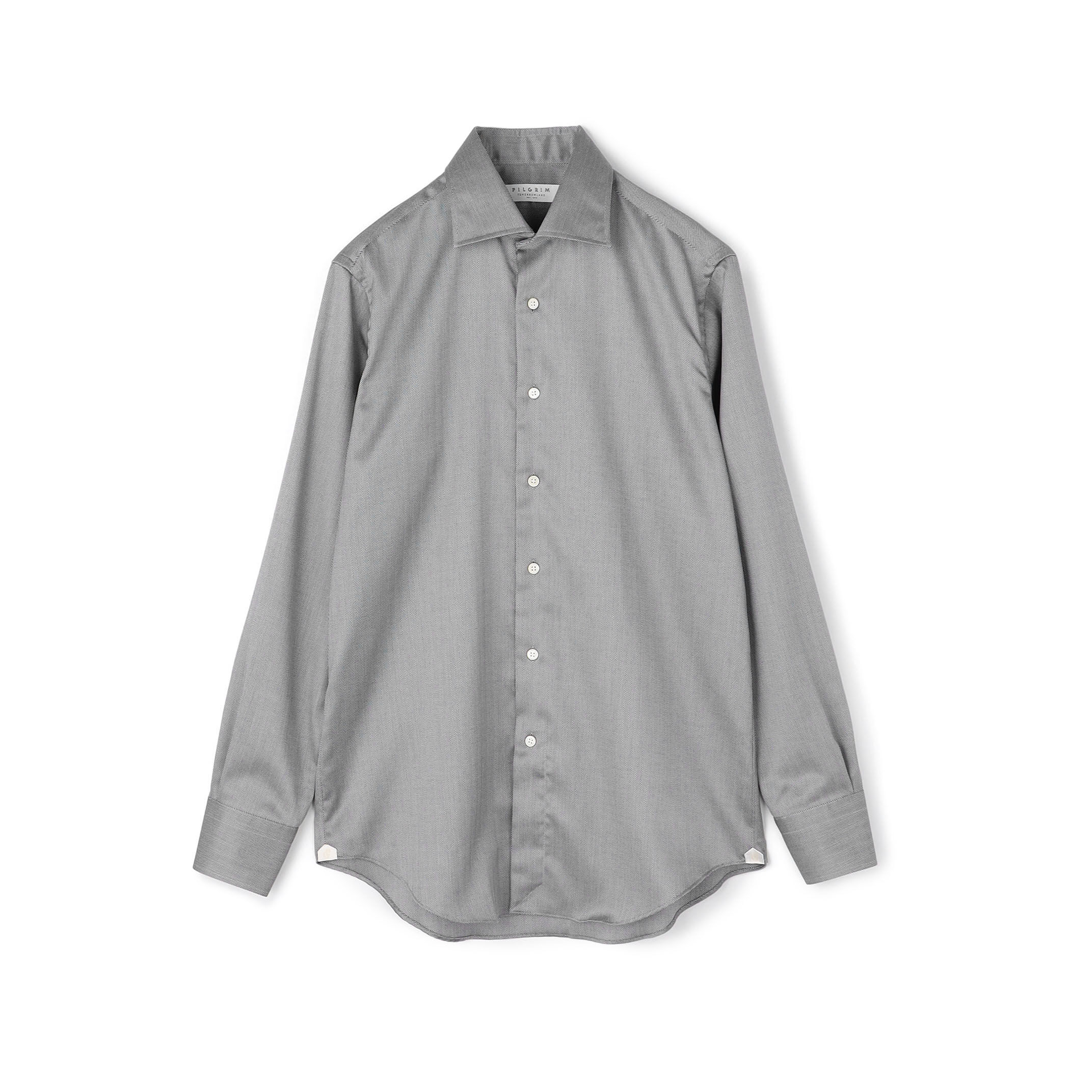 100/2スーピマコットンヘリンボーン ワイドスプレッドカラーシャツ｜トゥモローランド 公式通販