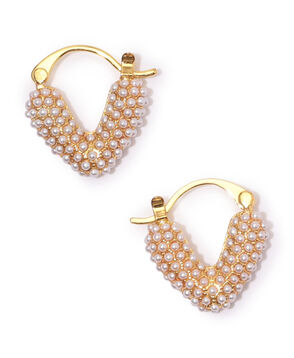 Kenneth Jay Lane HEART Pearl ピアス
