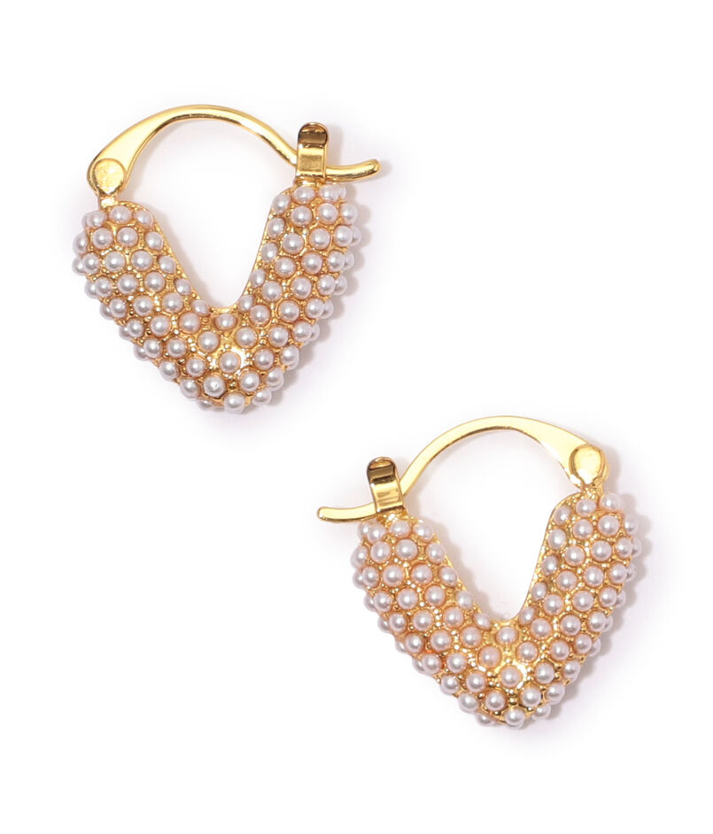 Kenneth Jay Lane HEART Pearl ピアス