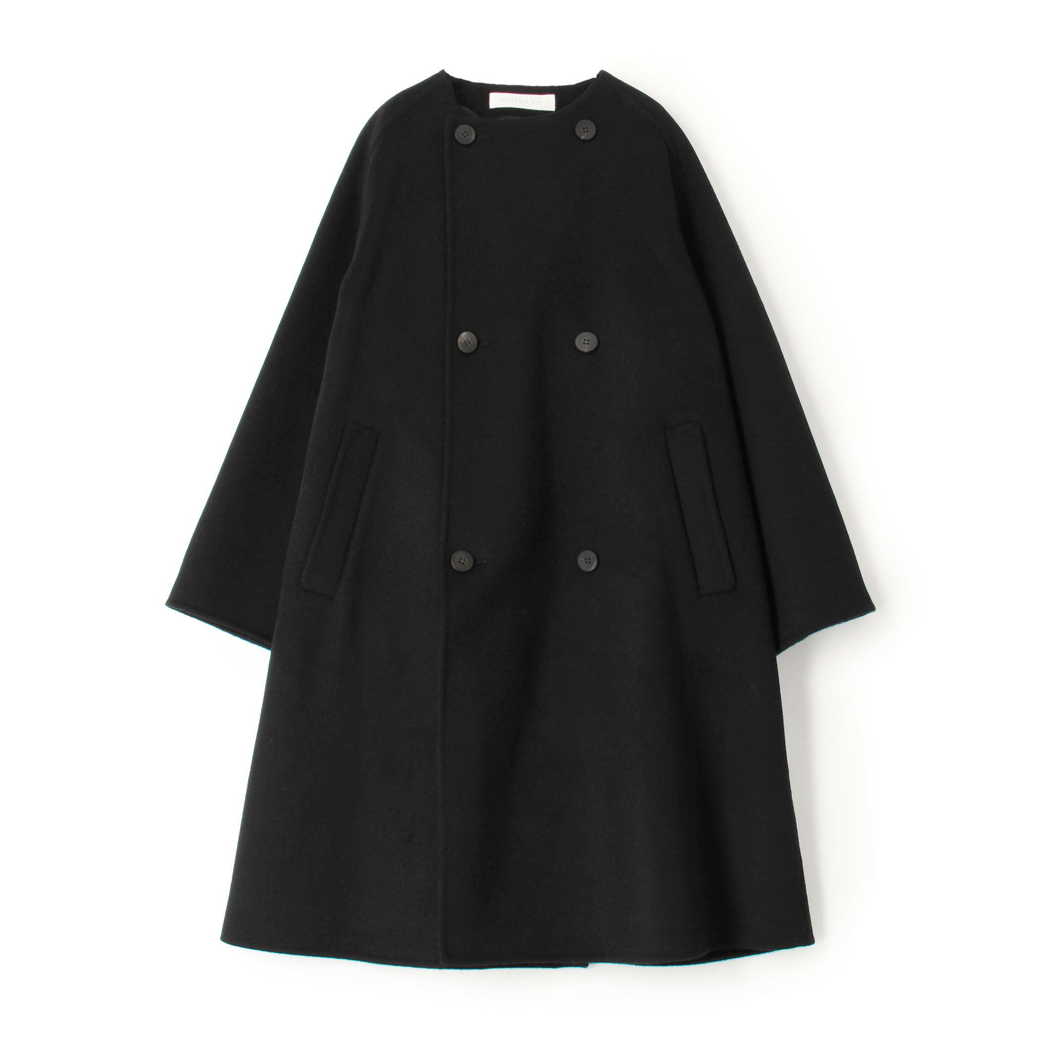 ウールダブルフェイス カラーレス トレンチコート｜トゥモローランド