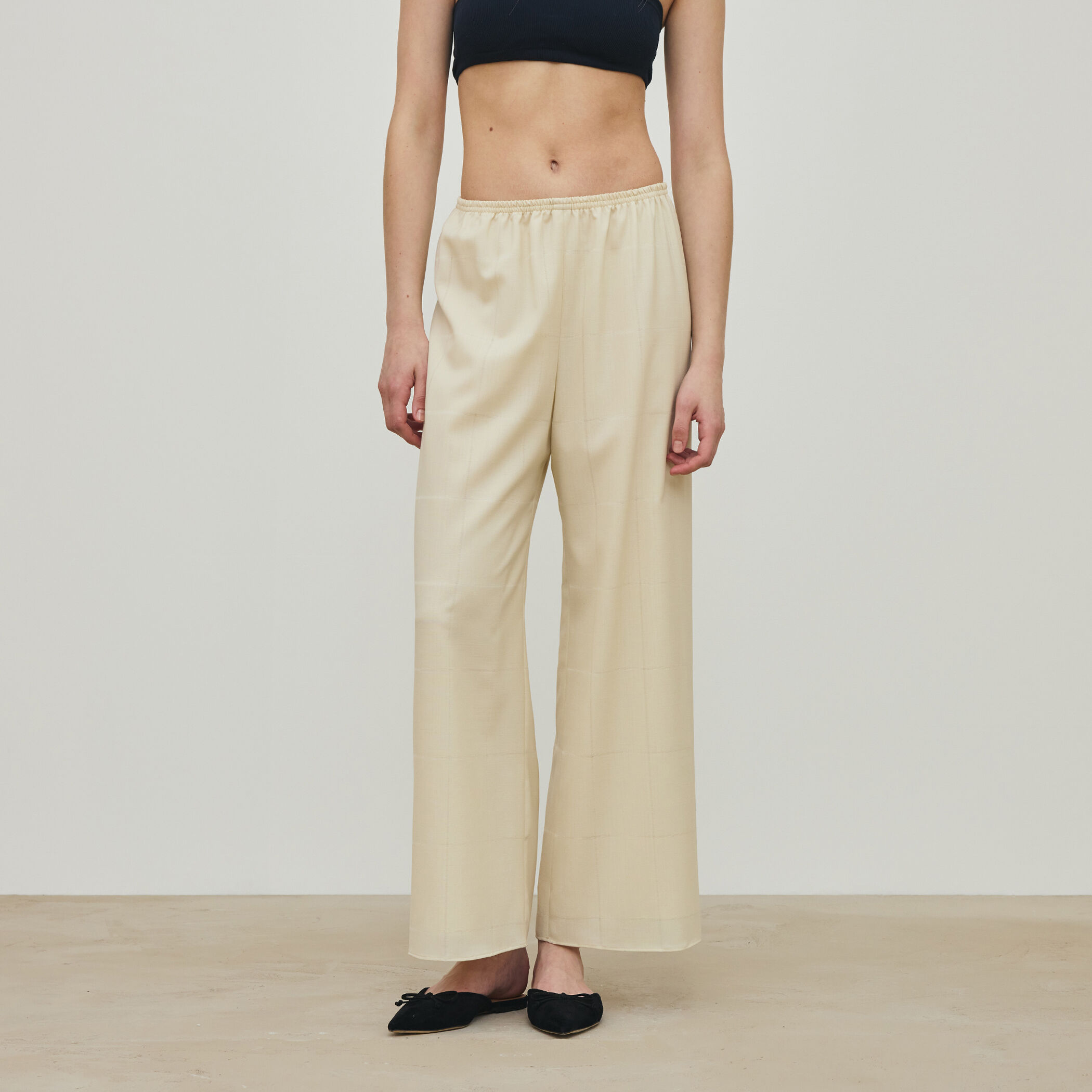 アキハチェックウール リラックスパンツ｜トゥモローランド 公式通販