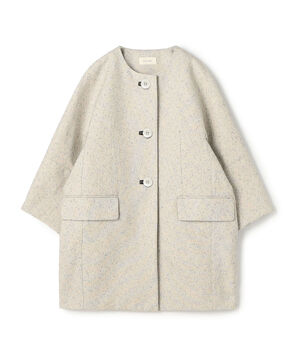 【WEB先行予約】メランジツイル キモノスリーブミディコート