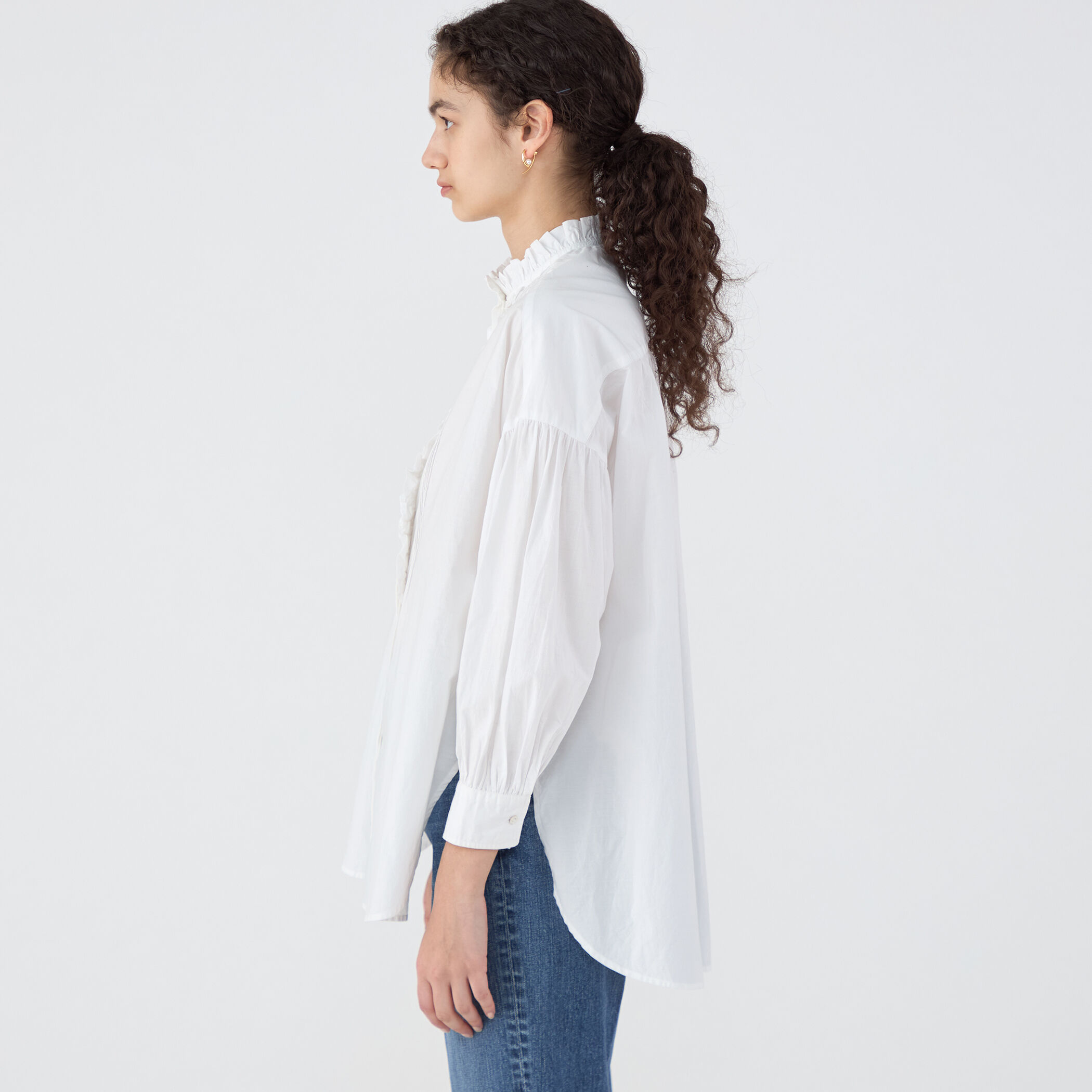 別注】ne Quittez pas BLACK FRILL COLLAR シャツ